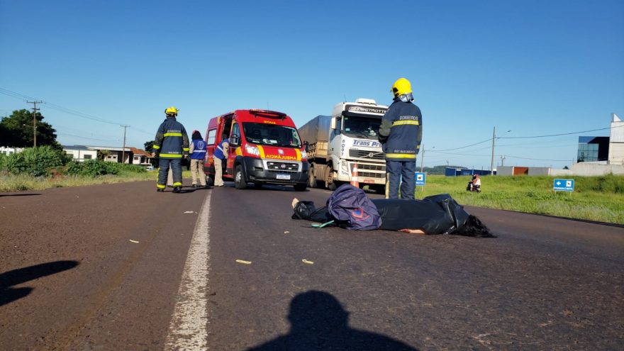 Mulher morre vítima de atropelamento na PRc-467