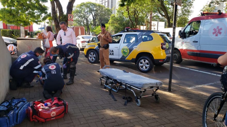 Polícia Militar é mobilizada após homem entrar em surto no Centro