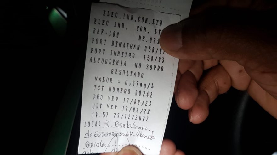 Após bater na viatura da Guarda Patrimonial, homem é detido pelo crime de embriaguez