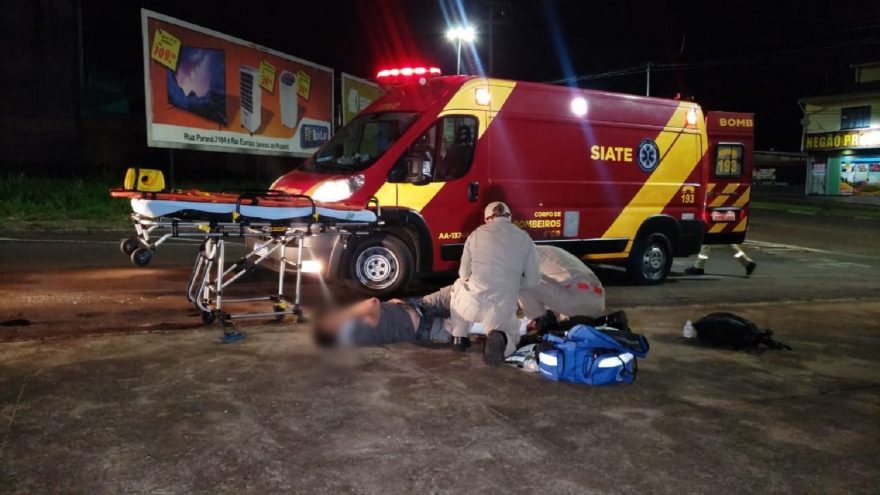 Homem tem perna dilacerada após ser atropelado por caminhão no bairro Coqueiral