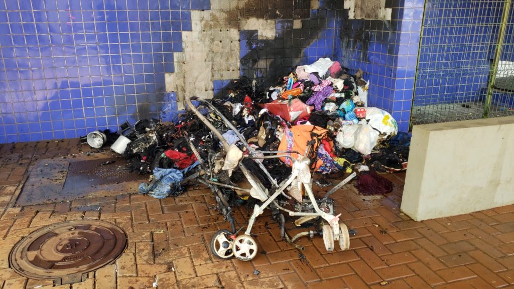 Novo incêndio em pertences de moradores de rua é registrado em Cascavel