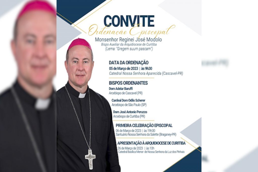 Ordenação Episcopal do Monsenhor Reginei José Modolo será dia 5 de março