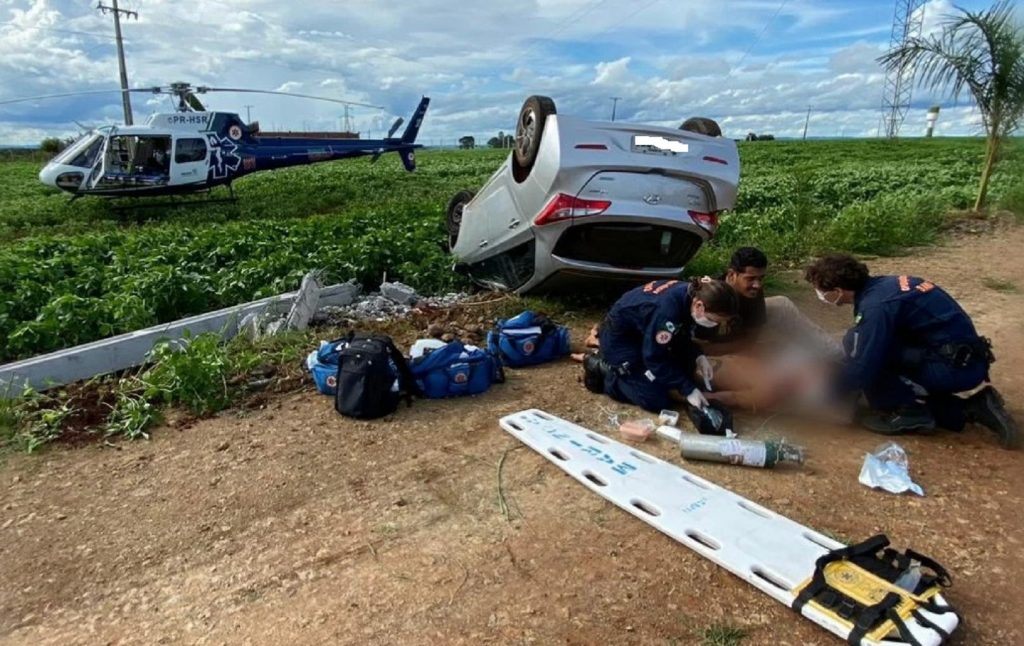 Capotamento de carro deixa rapaz gravemente ferido em Marialva