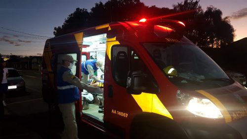 Ciclista sofre queda no Periolo e recebe atendimento do Corpo de Bombeiros