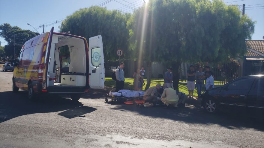 Ciclista fratura os dois braços em colisão no Bairro Canadá