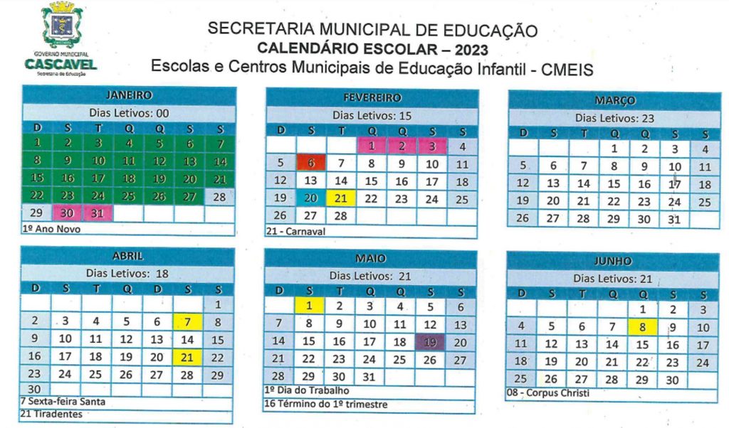 Prefeitura De Cascavel Divulga O Calendário Escolar De 2023 Veja Quando As Aulas Iniciam E 8122