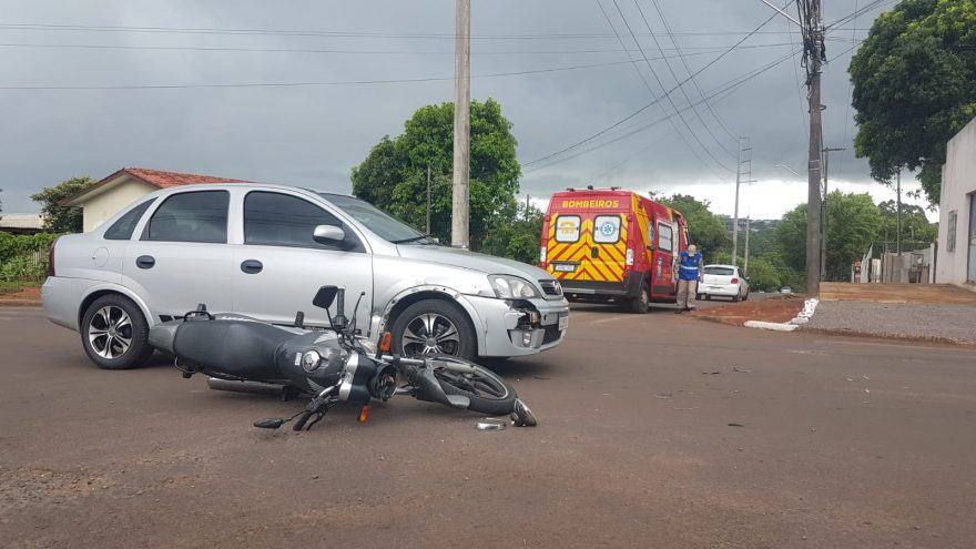 Motociclista fica ferido após acidente de trânsito no Brasília