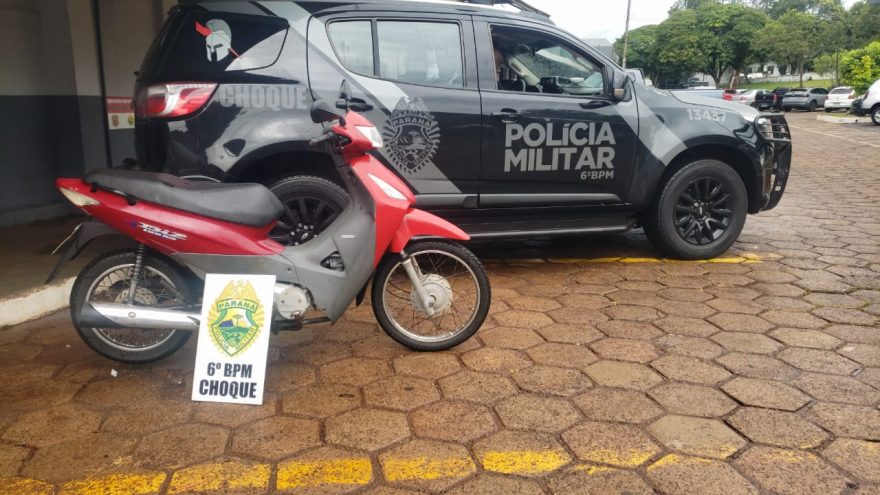 Choque recupera moto que havia sido furtada na semana passada
