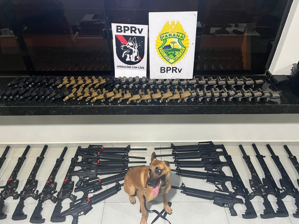 Polícia Militar Rodoviária faz apreensão histórica de armas no Paraná Polícia Militar Rodoviária faz apreensão histórica de armas no Paraná
