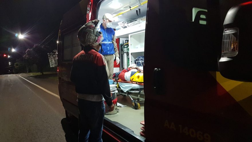 Motoboy fica ferido em acidente no Maria Luiza