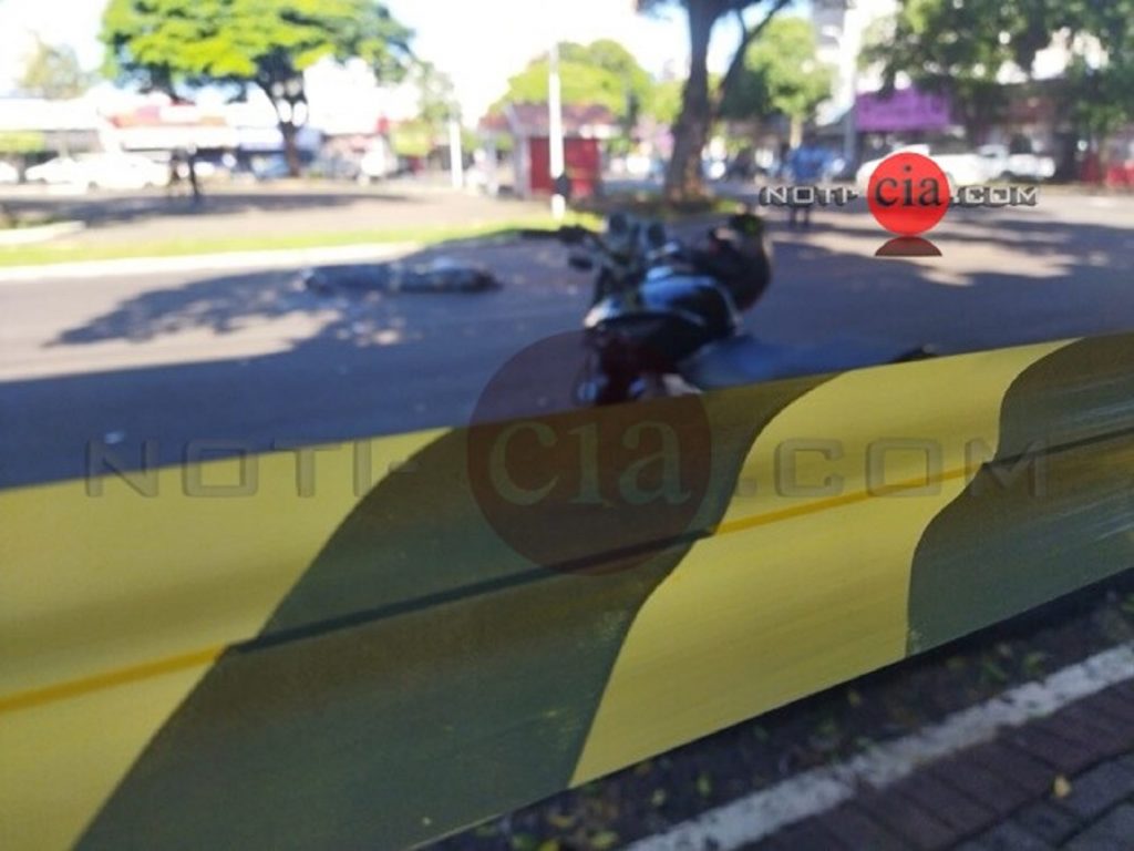 Motociclista morre em acidente no centro de Cianorte Motociclista morre em acidente no centro de Cianorte