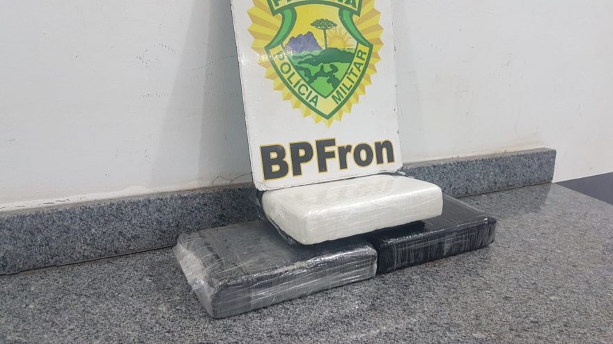 BPFron apreende três quilos de cocaína em ônibus de linha em Santa Tereza