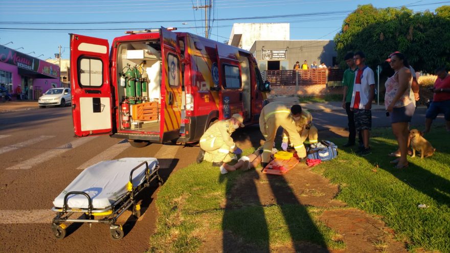 Adolescente fica ferida em acidente de trânsito na Rua Europa