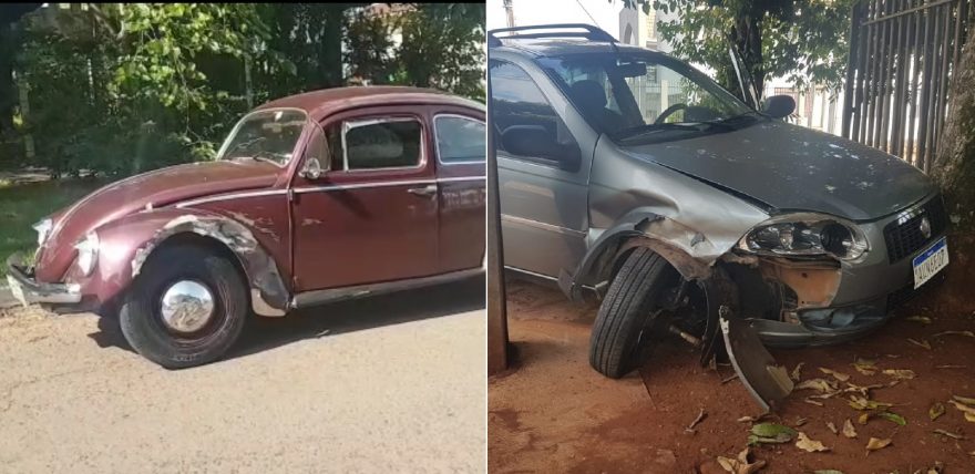 Eixo de Palio Weekend é arrancado após colisão com Fusca