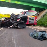 Imagem referente a Tragédia: Duas mulheres morrem após serem ejetadas em capotamento na BR-467