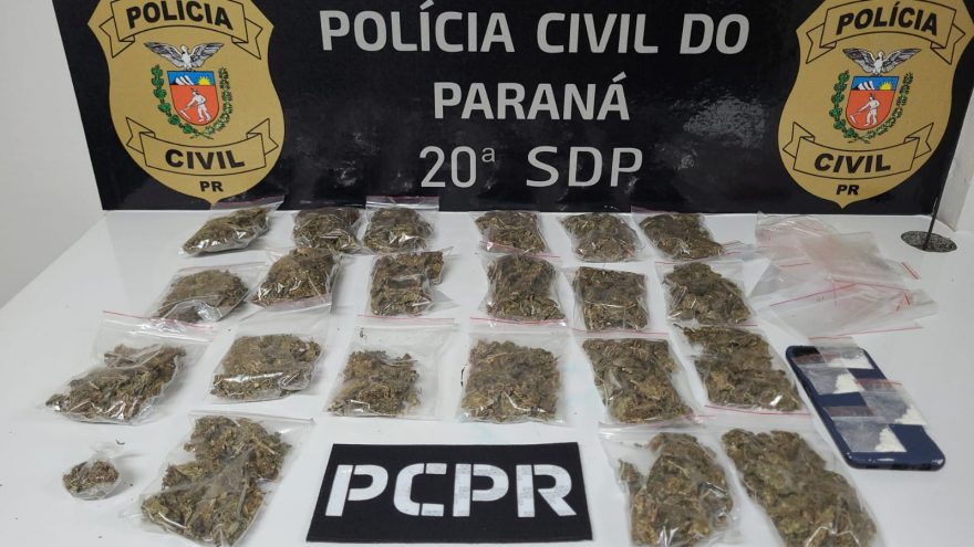 Jovem é detido com maconha e cocaína no dia do aniversário em Toledo