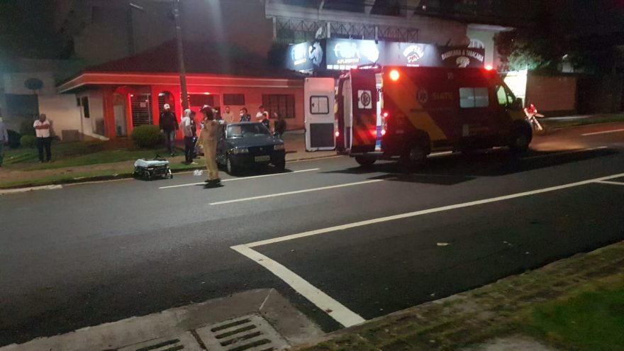 Ambulância do Samu se envolve em acidente no Centro de Cascavel