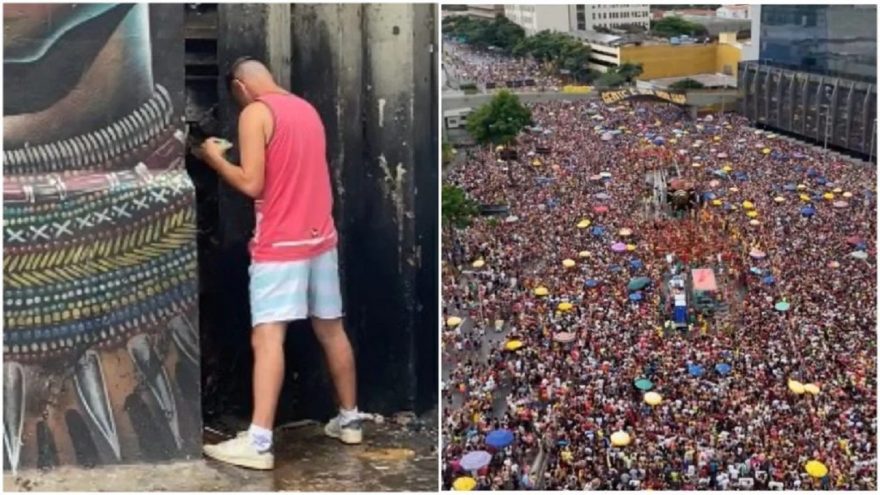 Vídeo: Homem é flagrado ao se masturbar durante desfile de Carnaval
