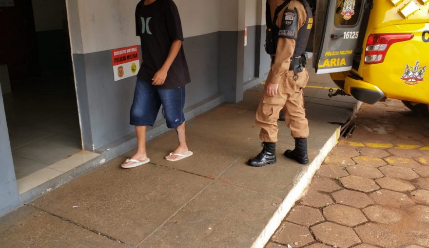 Conduzindo moto, adolescente é abordado pela PM e conduzido à Delegacia