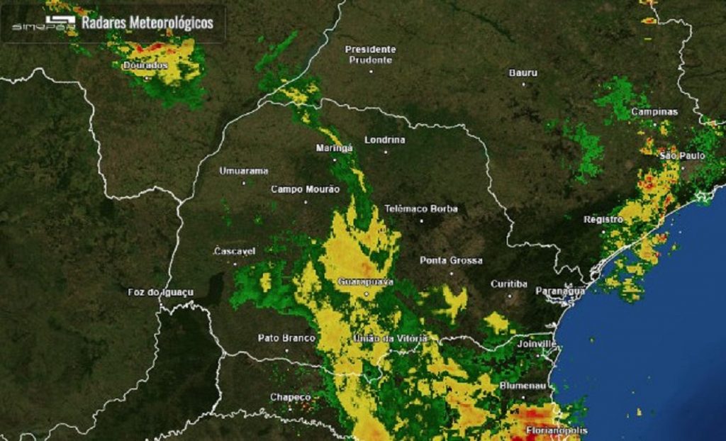 Acumulado de chuva superou os 60 mm em Cascavel nesta segunda-feira