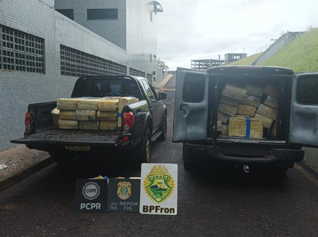 BPFRON, Polícia Federal e Polícia Civil apreendem quase 1t de maconha em Santa Helena