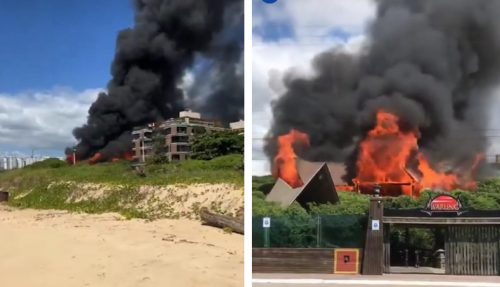 Imagem referente a Warung Beach Club fica destruído após incêndio