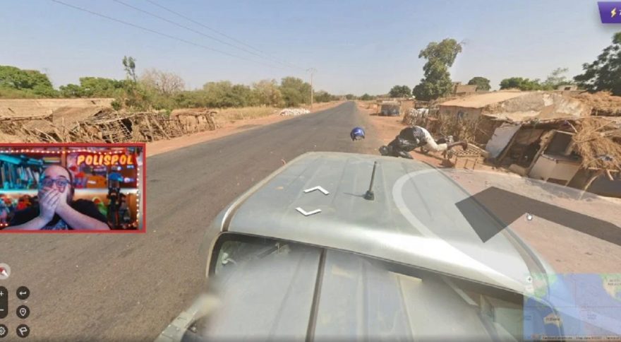 Carro do Google Maps atropela motociclista, e imagem viraliza com reação de gamer