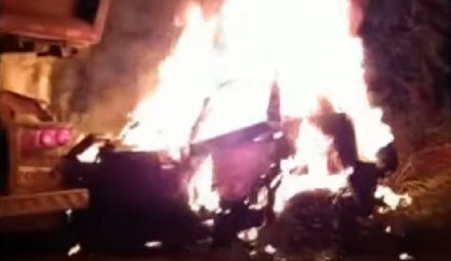 Céu Azul: pessoa morre carbonizada dentro de veículo após colisão na BR-277