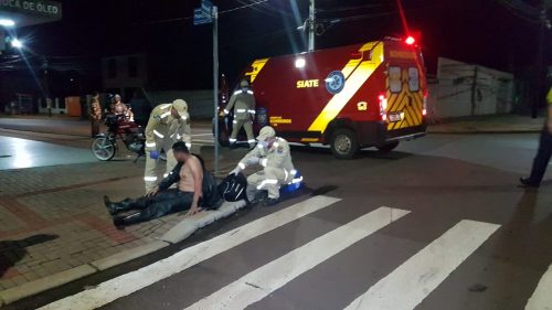 Motociclista fica ferido em acidente entre Voyage e CG no Floresta