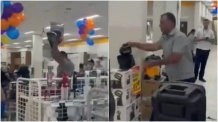 Vídeo: Homem destrói produtos em loja da Magazine Luiza