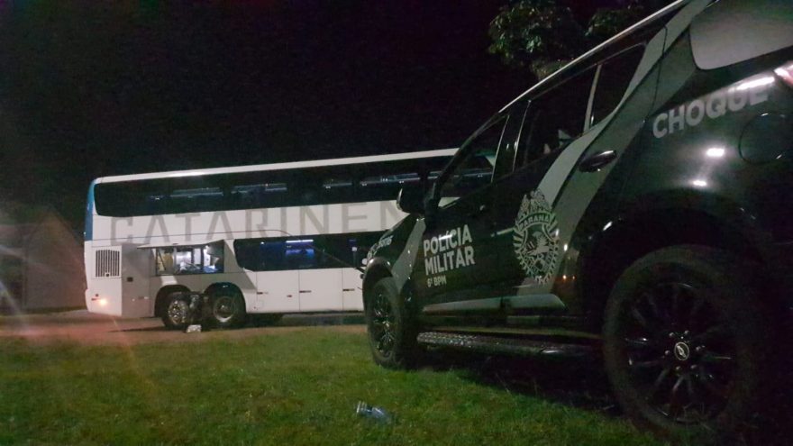 Choque vistoria cinco ônibus durante ação rotineira