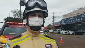 Bombeiros confirmam que motociclista apresentou traumatismo craniano grave após acidente