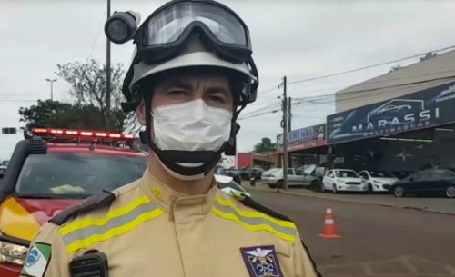 Bombeiros confirmam que motociclista apresentou traumatismo craniano grave após acidente