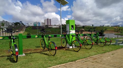 Nova estação de bicicletas compartilhadas é instalada no Ecopark Oeste