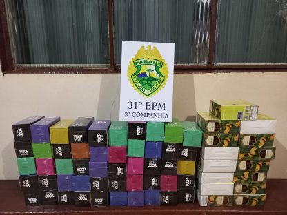 Cigarros eletrônicos são apreendidos e encaminhados à Receita Federal de Cascavel