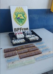 BPFron apreende grande quantidade de anabolizantes em ônibus de linha