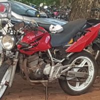 Imagem referente a Moto conduzida por Willian Cirilo na BR-467 estava com a placa adulterada