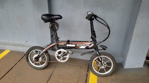 PM apreende bicicleta elétrica que estava escondida em mato