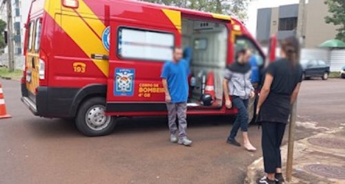Casal fica ferido em acidente de trânsito no Centro