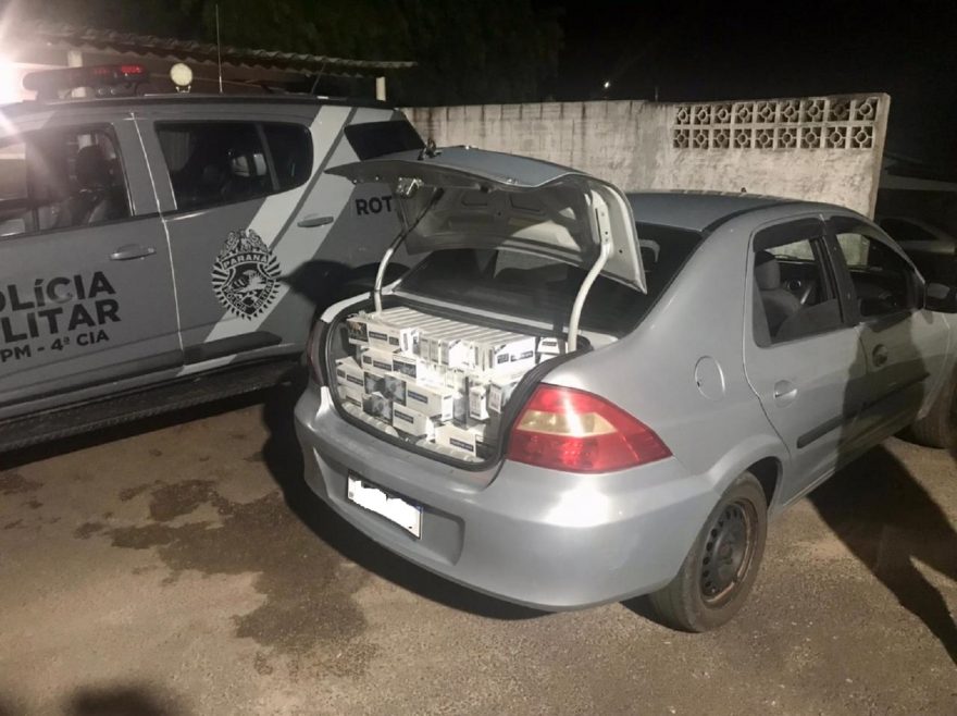 Rotam apreende veículo com contrabando de cigarros em Santa Tereza do Oeste