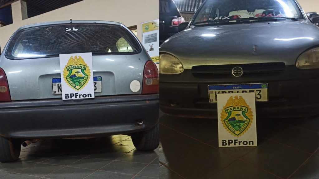 BPFron recupera Corsa com queixa de furto durante operação Hórus em Guaíra