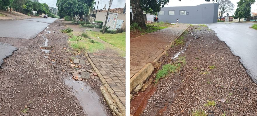 Cadê o asfalto? Morador questiona obra inacabada na Rua Emília Galafassi