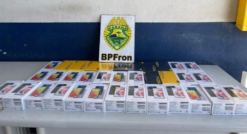 BPFRON apreende vários celulares em bagagem de passageiro