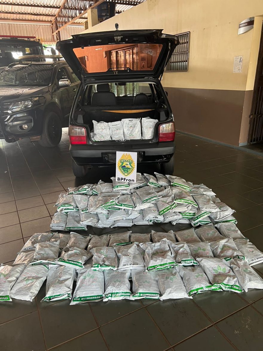 Uno carregado com quase 200kg de agrotóxicos é apreendido em Guaíra