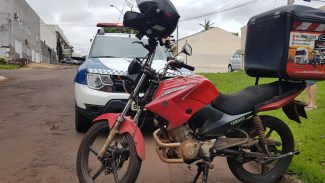 GM recupera moto tomada em assalto em relojoaria no Centro