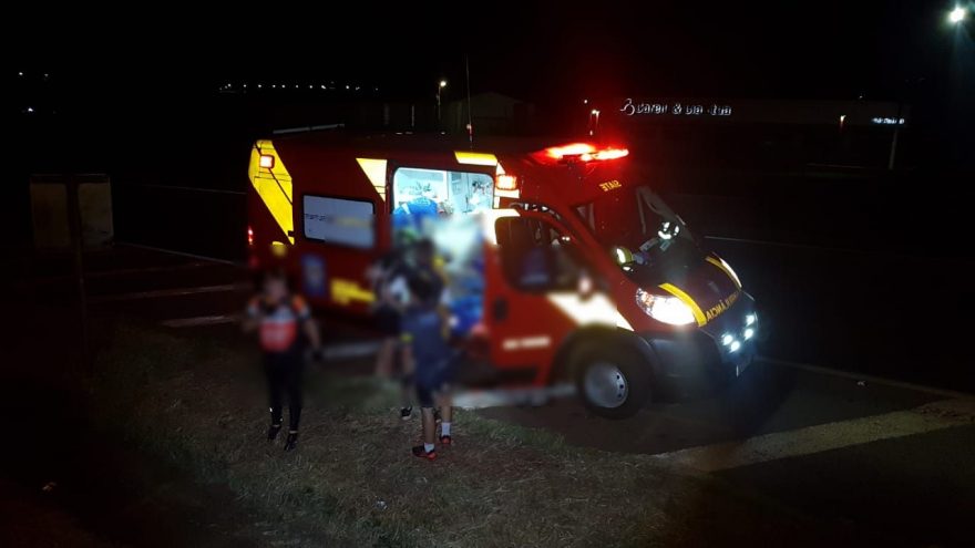 Ciclista fica ferido ao sofrer queda de bicicleta na BR-277