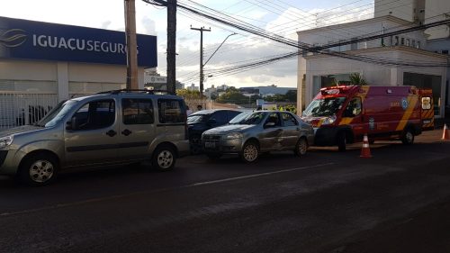 Criança de 10 anos de idade fica ferida em acidente no Centro