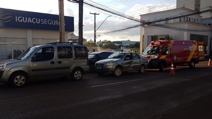 Criança de 10 anos de idade fica ferida em acidente no Centro