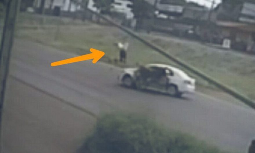 Câmera registra acidente em que motociclista ficou gravemente ferido em Maringá