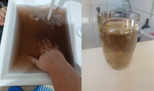 Bem que poderia ser refrigerante, mas é a água da torneira